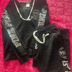 Victoria Secret PINK Bling Sequin Joggers set
